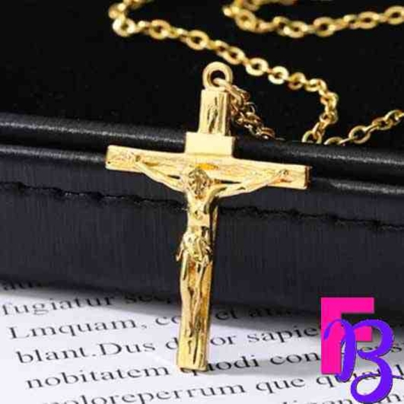 *NEW!* 18K Yellow Gold Cross Necklace - Picture 6 of 10